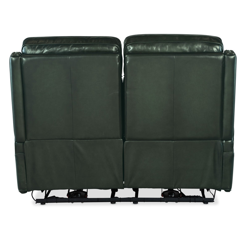 MS Leather Loveseat, Green