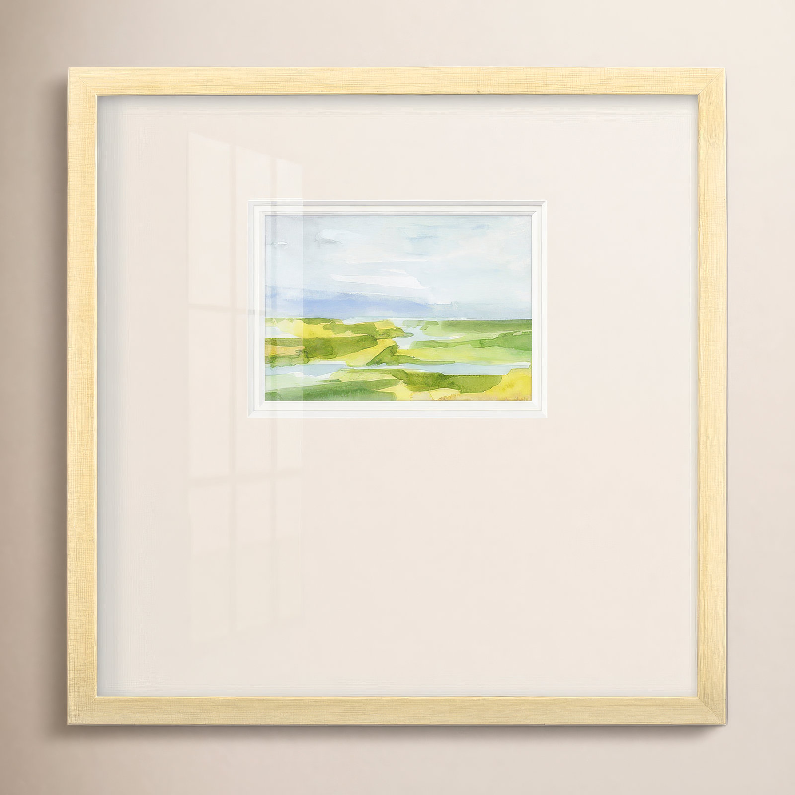 Enos "Watery Lowlands III" Print, 17" H x 17" W x 1.25" D