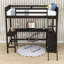 Lit mezzanine avec tablettes et bureau Ehlani-1377189274-1377189275