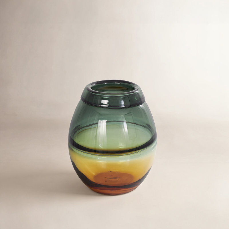 Vase de table en verre Winson, H 10,85 po x l 9,15 po x P 9,1 po
