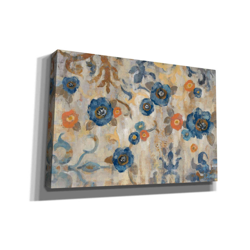 «Flowers and Fragments» par Silvia Vassileva, art mural sur toile, H 12 po x l 18 po x P 0,75 po
