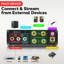 Amplificateur de puissance stéréo sans fil 2,1 canaux Pyle - mini ampli Bluetooth 200W avec lecteur USB, entrée RCA, sortie de caisson de basses, contrôle des basses et des aigus, amplificateur audio compact
