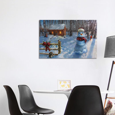 «Moonlit Cabin Retreat» par Giordano Studios, impression sur toile tendue