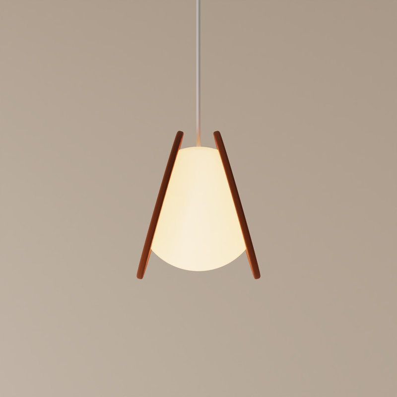 Pendulum Pendant Light, Sedona, White, 14" H x 9.69" W x 8.03" D