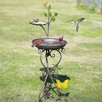 FreeStanding Bird Baths And Bird Feeder Tray