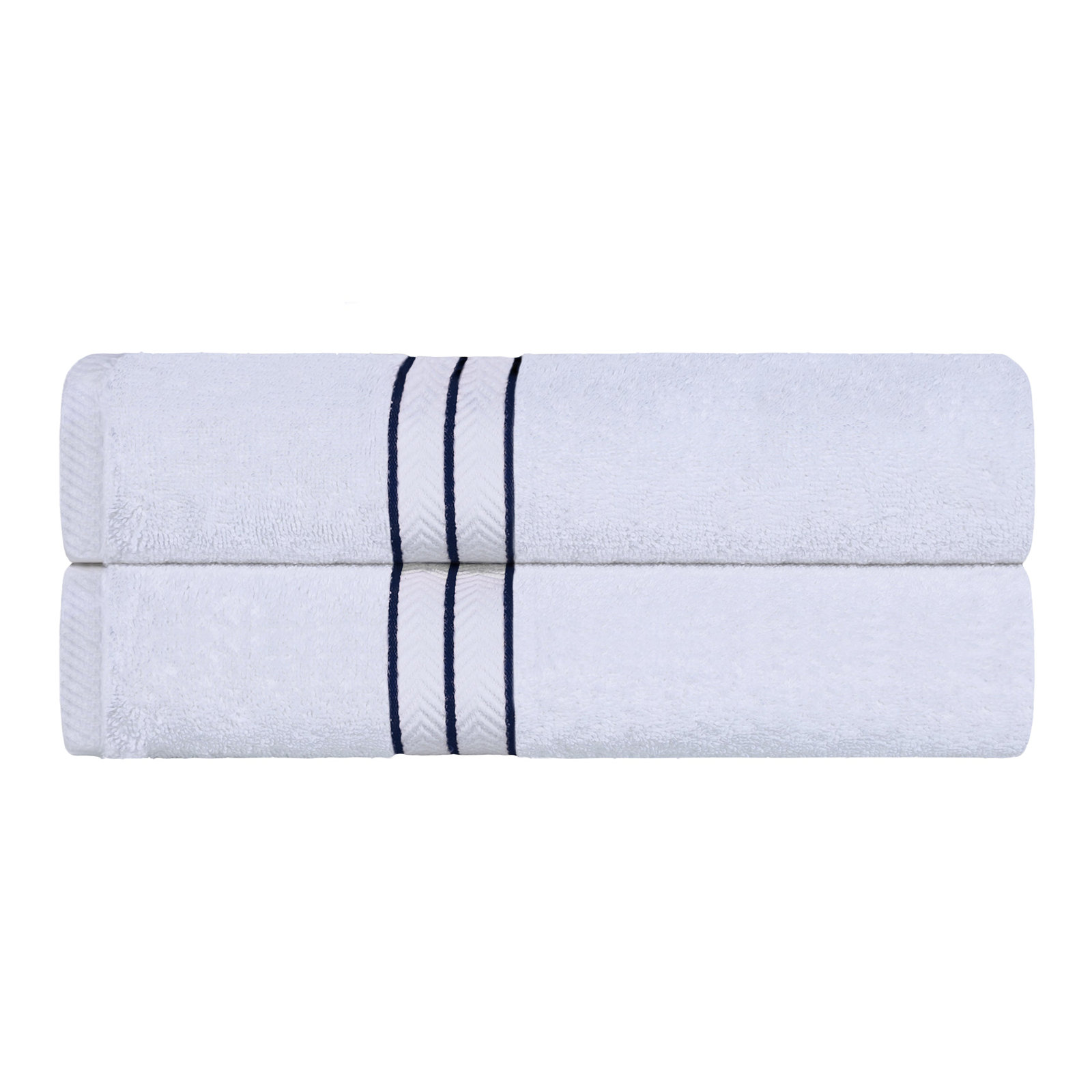 Josann Highly Absorbent 800 GSM Turkish Cotton Bath Towels, Navy Blue