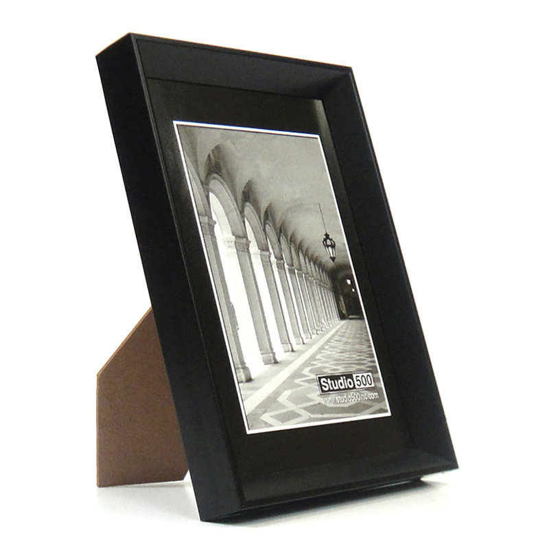 Cadre photo simple Traditional Collection, 6 po x 4 po, Noir mat