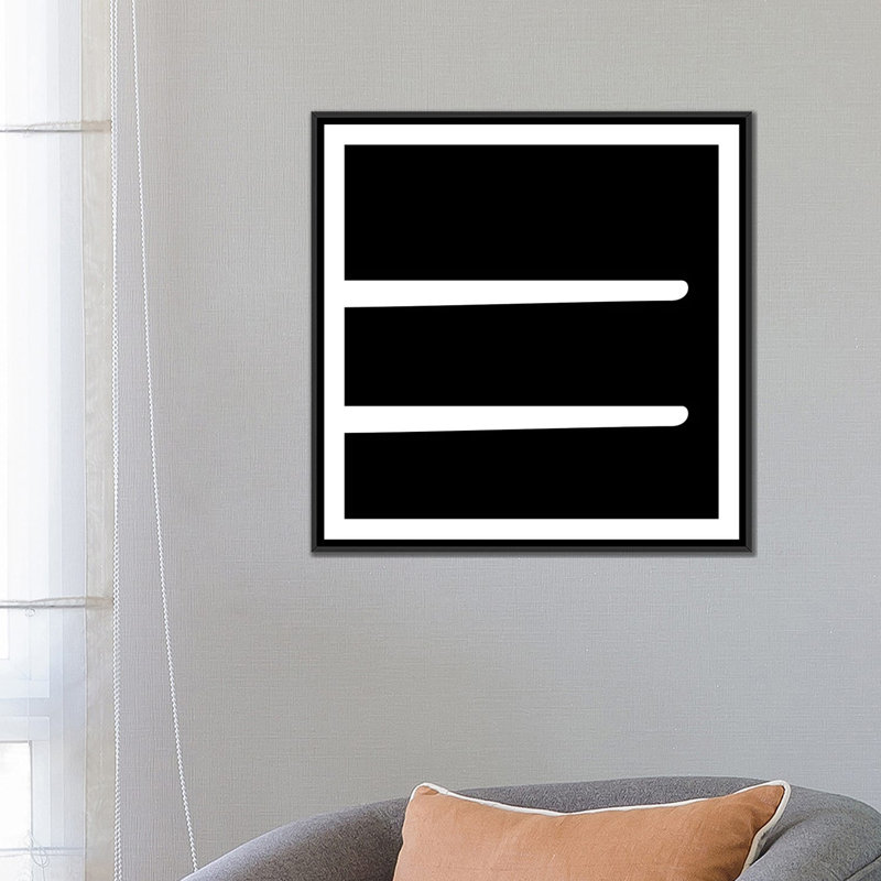 The Type Equal - impression sur toile tendue, H 18 po x l 18 po x P 1,5 po, Pas de tapis, Toile encadrée noire