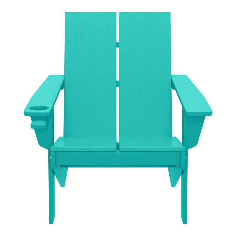 Chaise Adirondack moderne en poly (ensemble de 4), noir, Sarcelle