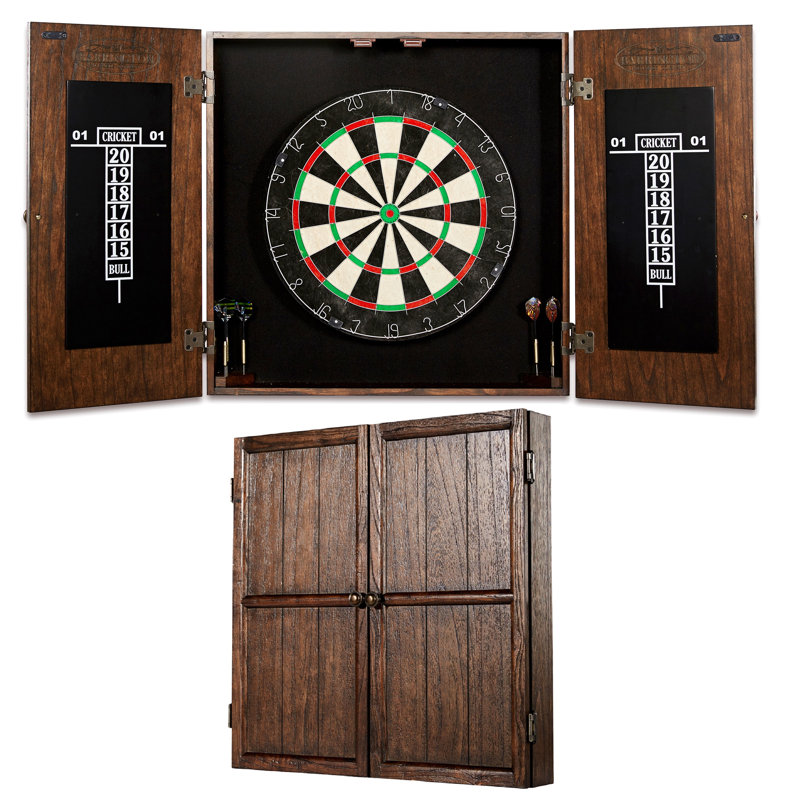 Webster Bristle Dartboard and Cabinet Set with Darts