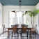 2-Light 41" Semi - Flush Mount Rotated Shade and Adjustable Height Pendant Lamp