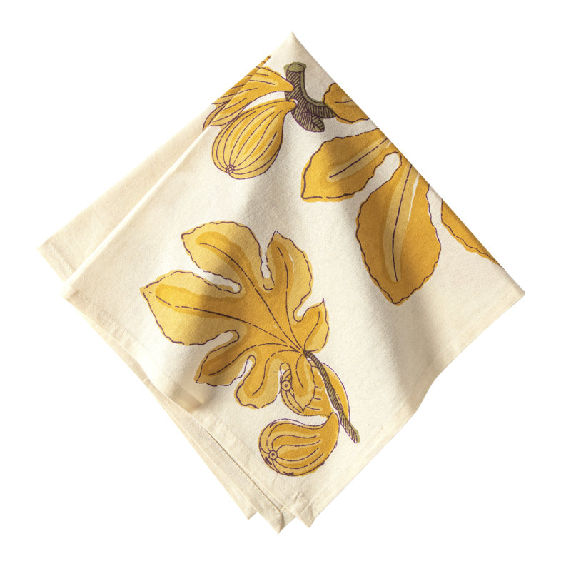 Fig 100% Cotton Square Napkins, Citrine