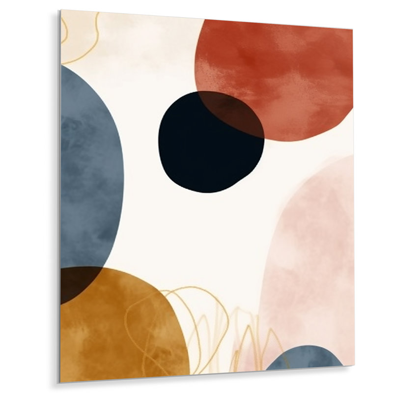 Motif bohème minimaliste beige 5 - Art mural en métal minimalisme, H 32 po x l 24 po x P 1 po