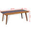 Misael Solid Wood Four Leg Coffee Table