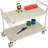 Solid Plastic 2 Shelf Utility Cart With 2 Brake Casters