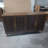 Walnut Sideboard Buffet Cabinet With Storage ,Grille-Striped 4 Doors Sideboard,Multifunctional Accent Cabinet for Dining Room,Living Room