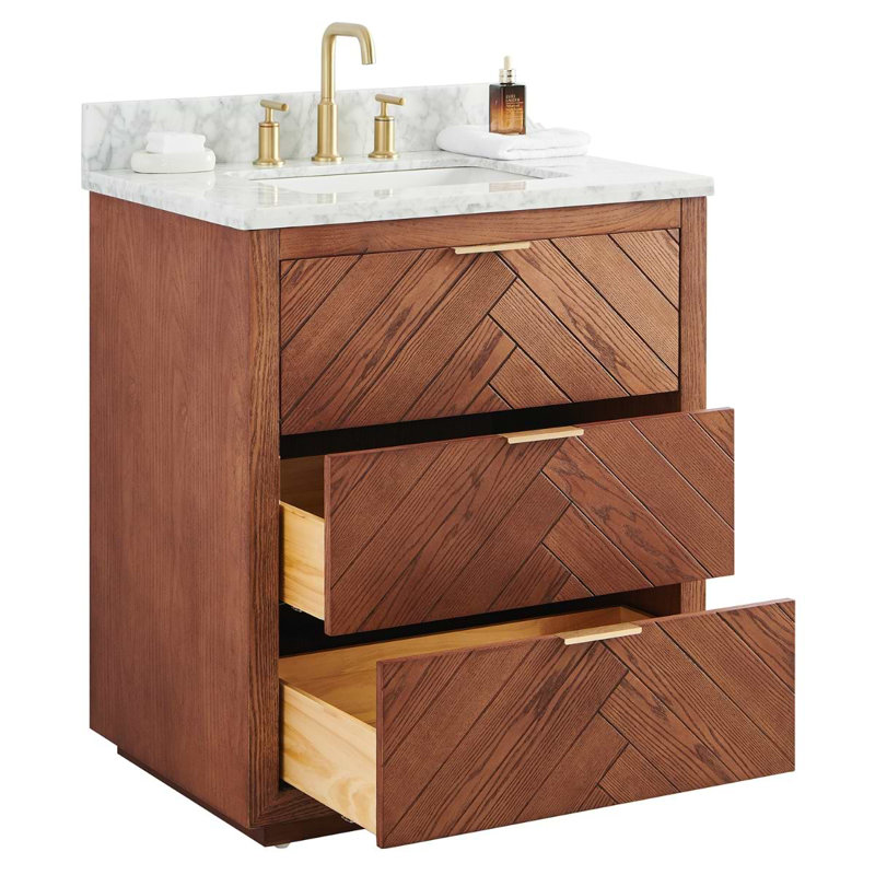 Marilyn 30" Freestanding Standard Single Bathroom Vanity with Top