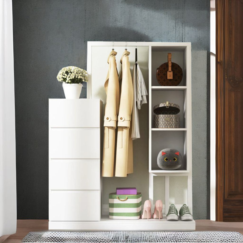 Armoire 4 tiroirs avec tablettes de rangement