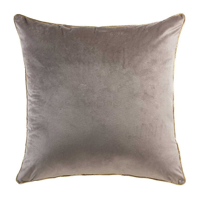 Noah Square Pillow Cover & Insert, Beige/Gold