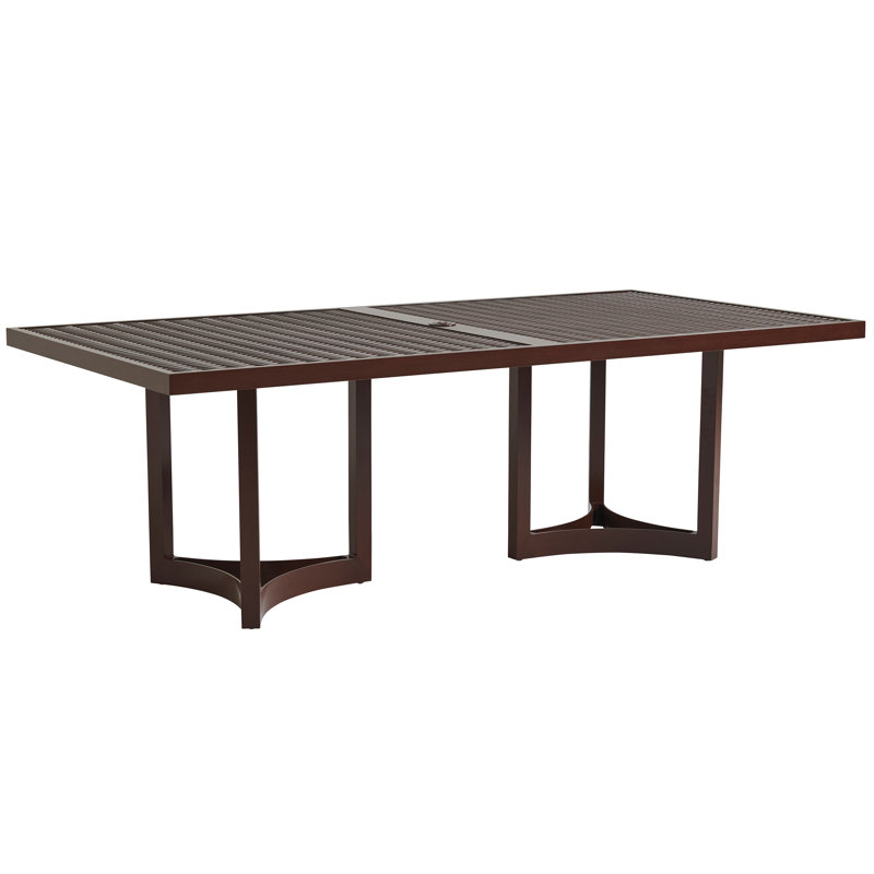 English Walnut and Woven Leather Rectangular Dining Table