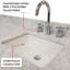 30 po Meuble-lavabo blanc, comptoir en marbre, robinet, miroir de 28 po x 22 po blanc avec comptoir et robinet-1525021565-1525021562