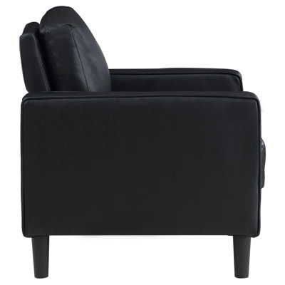 Lalittah Upholstered Track Arm Accent Chair Black