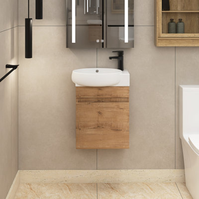 Edgerrin 16'' Single Bathroom Vanity with Ceramic Top