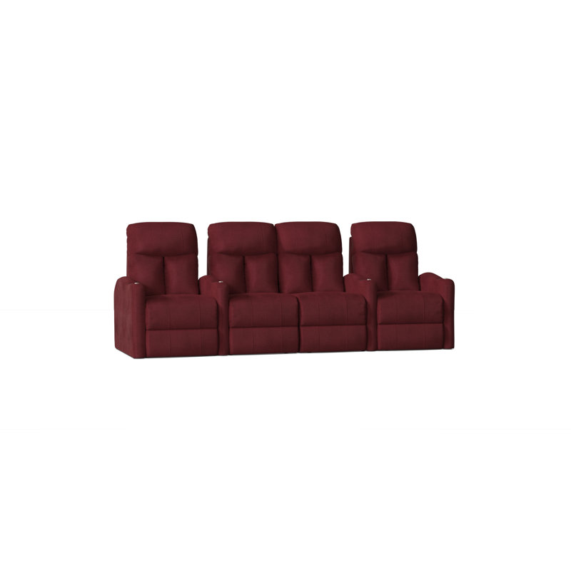 Sièges de cinéma maison configurables (rangée de 4), Sangria Smartsuede, Manuel