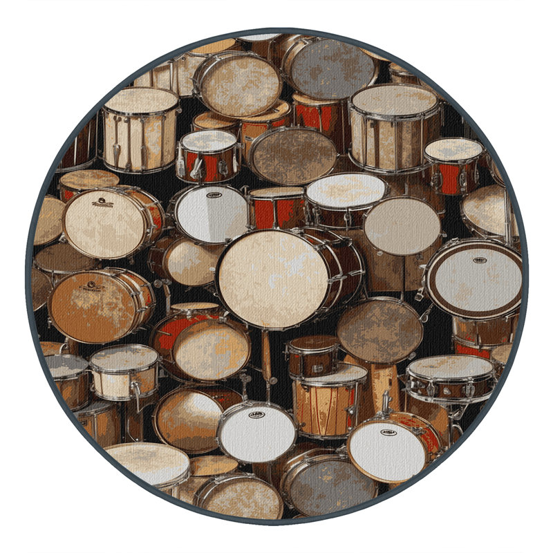  Tapis lavable Drums, Carré 4 pi