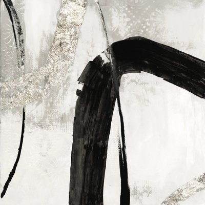Reproduction d’art sur toile tendue « Black Ink II » par PI studio