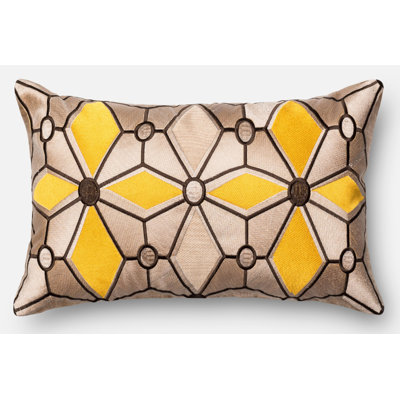 Embroidered Cotton Throw Pillow