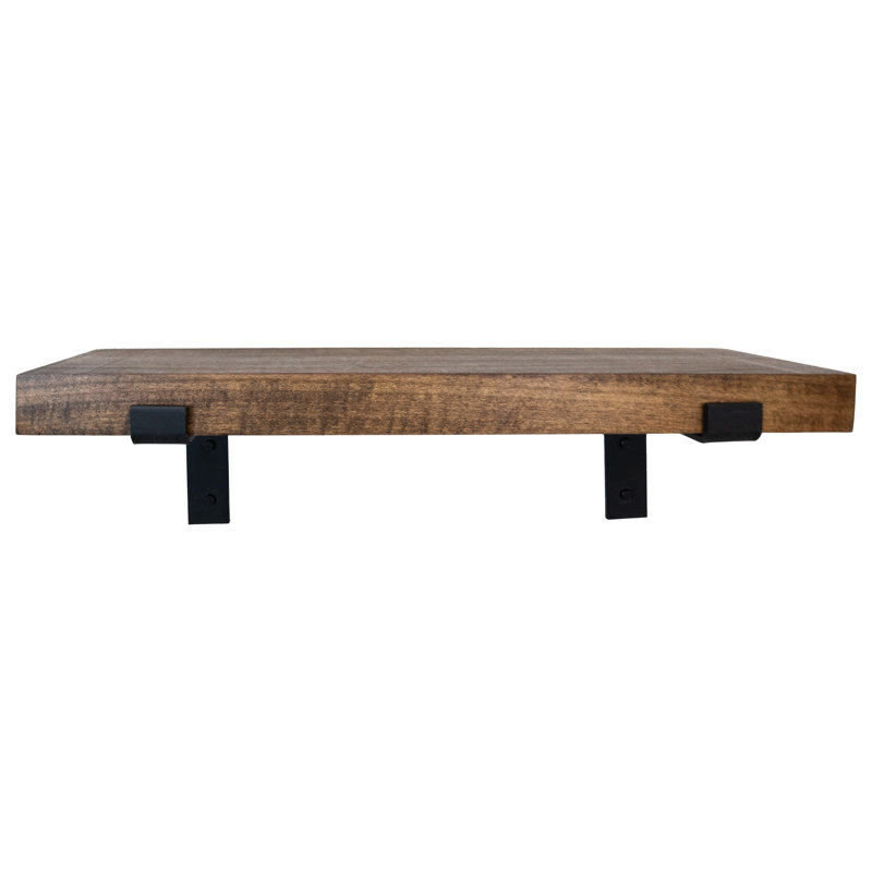 Emerald Lee Poplar Bracket Shelf, 2" H x 18" W x 8" D