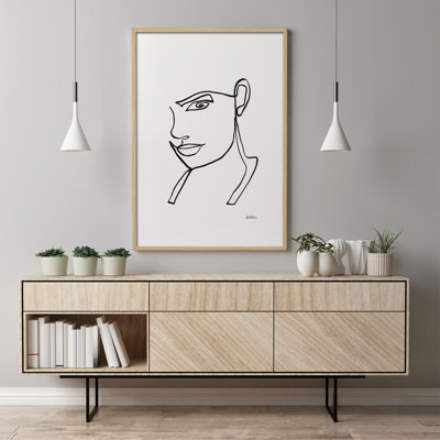 Design Mujer Retrato I by Bruno Vázquez - Single Picture Frame Painting