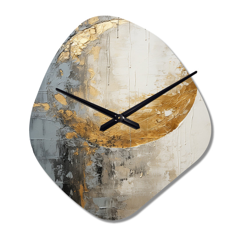 Horloge murale en métal Merisier Minimalisme, Petit