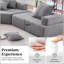 Structure de salon pour canapé modulaire surdimensionné en U surdimensionné