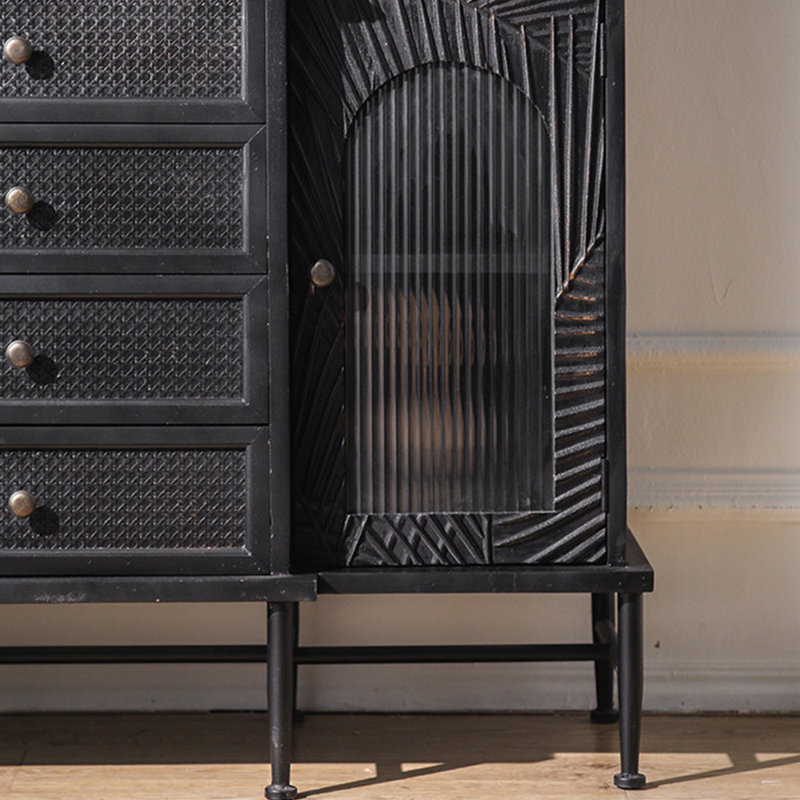 Armoire de rangement rétro de style français, 42.12" H x 50" W x 19.29" D