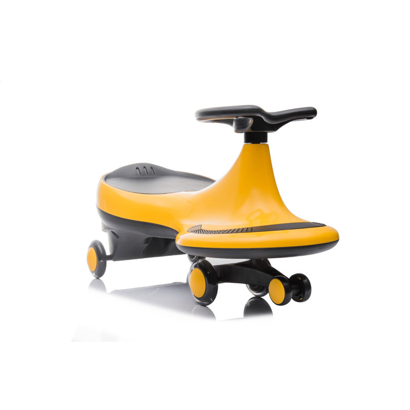 Freddo Jouets Wiggle Swing Car Ride-On avec roues clignotantes à DEL, Jaune