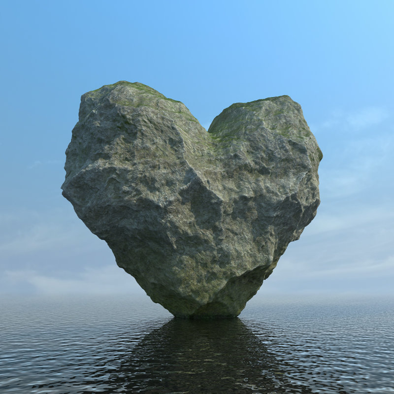 Stony Heart - Photographie sur toile tendue, H 12 po x l 12 po