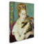 «Woman with a Cat 1875» par Pierre-Auguste Renoir - reproduction d'art sur toile-2077027763-2100833047-2100833044