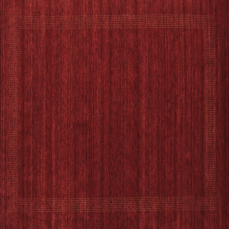 Tapis rouge en laine et polyester tissés à la machine Doralene, Carré 4 pi