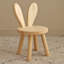 Solid Wood Rabbit Stool with Ear Backrest-1249628243