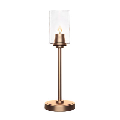 Aneka Accent Lamp Shown With 4" Square Clear Bubble Glass