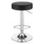 Tabouret de bar contemporain noir - réglable, base pour mobilier hydraulique polyvalent en similicuir