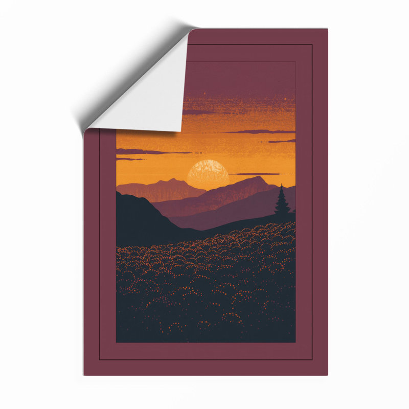 Desert Sunset Minimalist - Print, Unframed, A4 - 29.7 x 21.0 cm