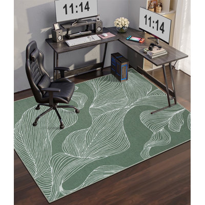 Game Zone 121561 Hexagon Chair Mat For Hard Floor/Medium Pile Carpet 42x46 Black - View #7