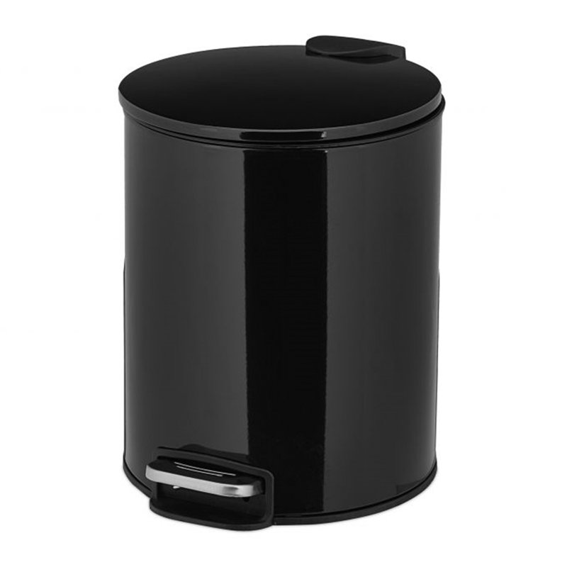 Calexico 5 Litre Step on Rubbish Bin, Black