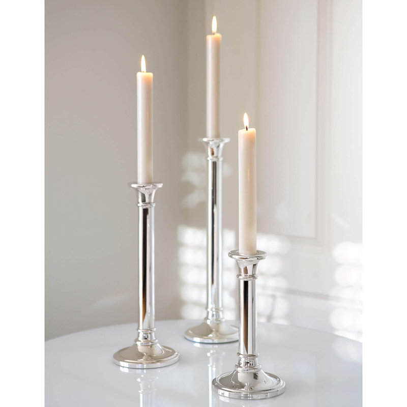 Iron Candlestick, 24cm H x 13cm W x 13cm D
