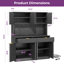Cabinet multifonctionnel avec rangement, lumières DEL et prises de courant-271260436-527803798-529476159