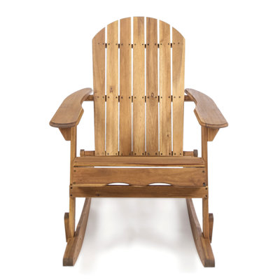Crossen Solid Wood Rocking Adirondack Chair