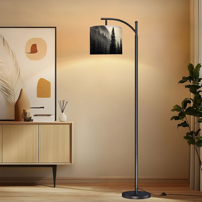 Lampe sur pied à arc avec abat-jour réglable Forest